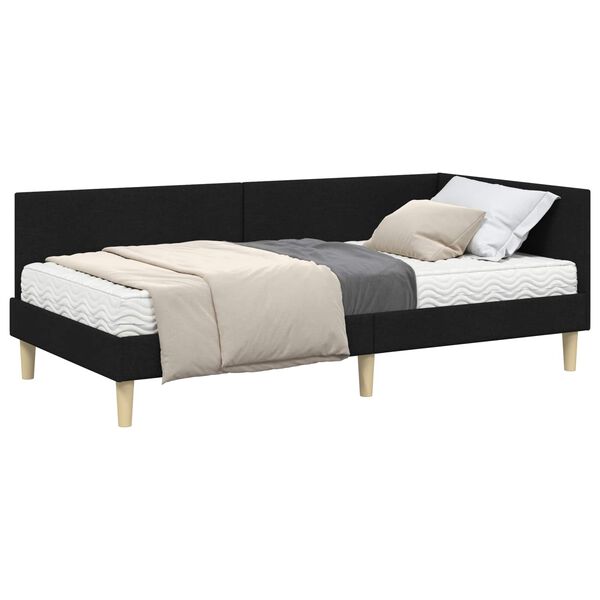 vidaXL H&ouml;rn S&auml;ngram med Madrass &Ouml;vrigt med huvudgavel 2 pcs Gr&ouml;n tyg