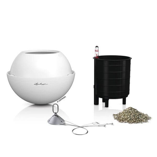 LECHUZA H&auml;ngande odlingsenhet BOLA Color 23 ALL-IN-ONE vit
