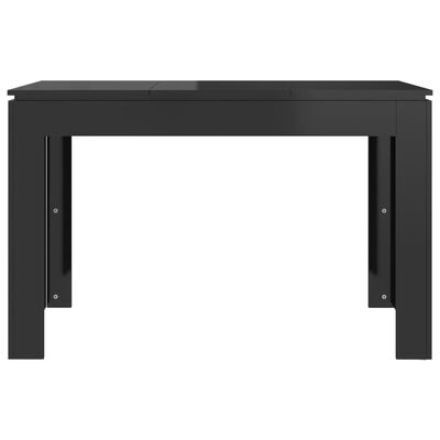 vidaXL Matbord svart högglans 120x60x76 cm spånskiva