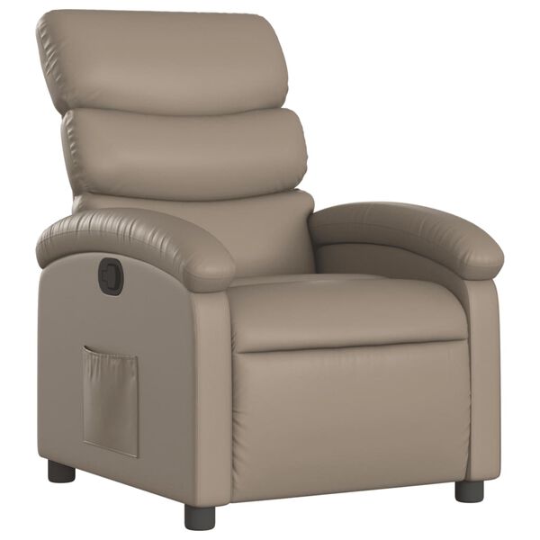 vidaXL Reclinerfåtölj cappuccino konstläder