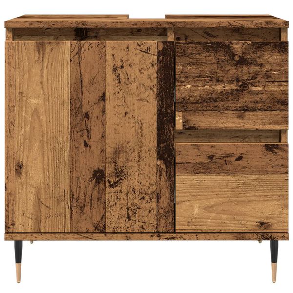 vidaXL Badrumssk&aring;p &aring;ldrat tr&auml; 65x33x60 cm konstruerat tr&auml;