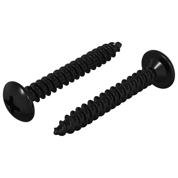 vidaXL G&auml;ngspik 2 pcs Svart M4 x 28 mm St&aring;l