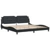 vidaXL Bed Frame without Mattress "Zadar" Black 200x200 cm Faux Leather