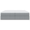 vidaXL F&ouml;rvaringss&auml;ng med madrass Ljusgr&aring; 200 x 200 cm Polyester