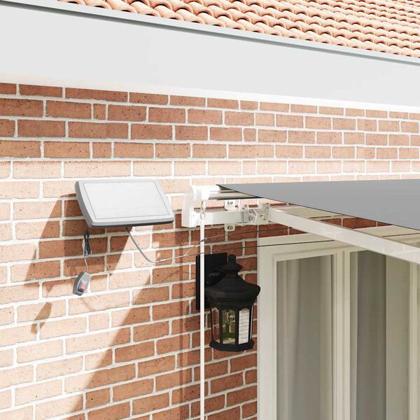 vidaXL Markis med Vit 4,5 × 3,5 m Metall