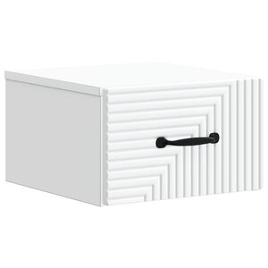 vidaXL V&auml;ggmonterat S&auml;ngbord Vit 34,5 x 33 x 20 cm Konstruerat tr&auml;