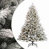vidaXL Plast Hingad Julgran 150 cm 150 LED-lampor Varmvit