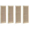 vidaXL Sk&aring;pd&ouml;rr med d&ouml;rr 4 st Naturlig 110 x 2,1 x 39,5 cm Massiv furu