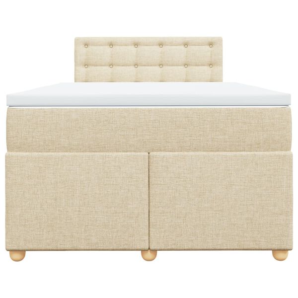 vidaXL Rams&auml;ng med madrass gr&auml;ddvit 120x190 cm tyg