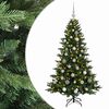 vidaXL Konstgjord julgran med julkulor 120 cm 150 LED-lampor Varmvit