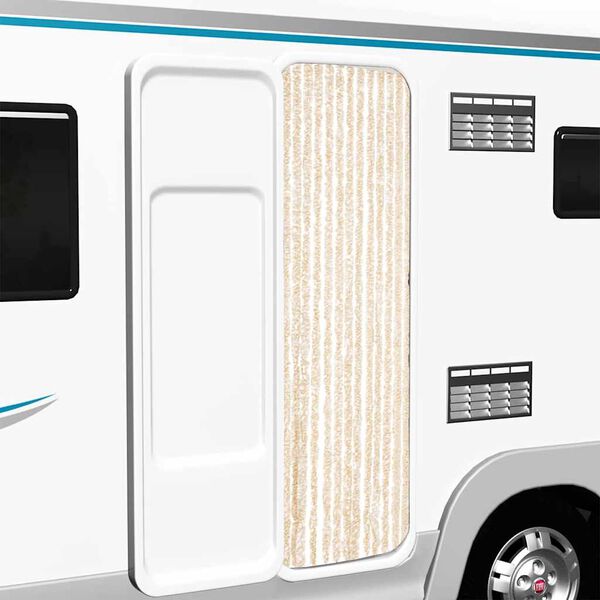 vidaXL Insektsgardin beige och vit 56x200 cm chenille