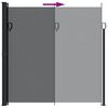 vidaXL Infällbar sidomarkis 200x600 cm svart