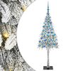 vidaXL Julgran med 300 LED-lampor med stativ Vit 180 cm PE och St&aring;l