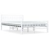vidaXL S&auml;ngram utan madrass vit metall 140x200 cm