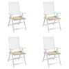 vidaXL Stolsdynor 4 st beige 50x50x4 cm oxfordtyg