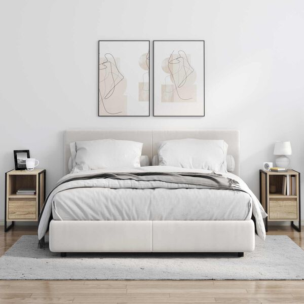 vidaXL S&auml;ngbord med l&aring;da Sonoma 39,5 x 30 x 50 cm Konstruerat tr&auml;