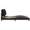 vidaXL Bed Frame with LED without Mattress "Hvar" Black 120x200 cm