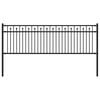 vidaXL Spetsstaket BAARLO 200 x 110 cm Pulverlackerat st&aring;l Svart