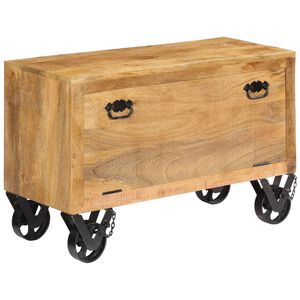 vidaXL Skosk&aring;p 86x35x55 cm massivt mangotr&auml;