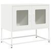 vidaXL TV-b&auml;nk vit 68x39x60,5 cm kallvalsat st&aring;l