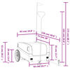 vidaXL Cykelvagn svart och gul 45 kg j&auml;rn