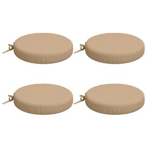 vidaXL Sittkuddar SOEST 4 st 100% Polyester Sand &Oslash; 35 x 7 cm
