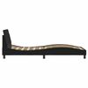 vidaXL Bed Frame with Headboard "Dover" Black 90x200 cm Fabric