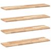vidaXL Sv&auml;vande hyllor 4 st 100x20x2 cm obehandlat massivt akaciatr&auml;