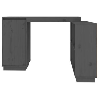 vidaXL Skrivbord grå 110x50x75 cm massiv furu