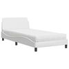 vidaXL Bed with Mattress "Dover" White 100x200 cm Faux Leather