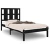 vidaXL S&auml;ngram svart massiv furu 75x190 cm