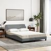 vidaXL Bed with Mattress "Dover" Light Grey 140x200 cm Fabric