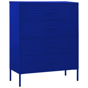 vidaXL Byr&aring; marinbl&aring; 80x35x101,5 cm st&aring;l
