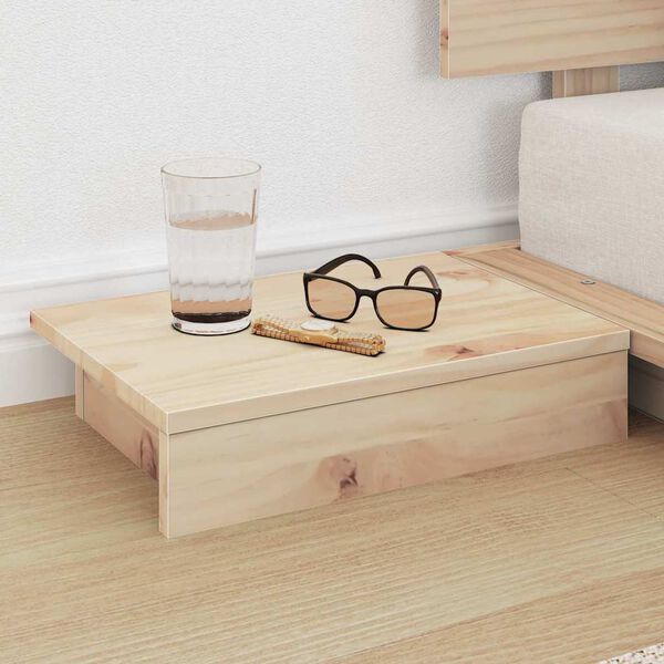 vidaXL Sängram Brun 75 x 190 cm trä