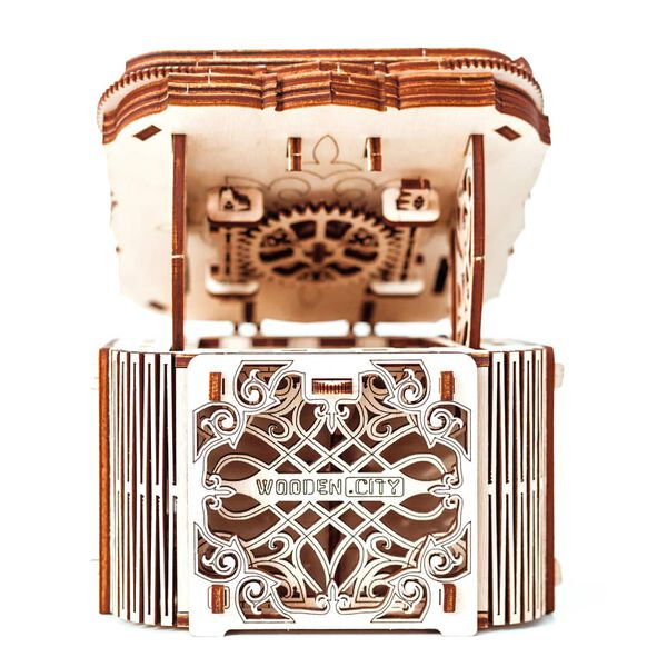 Eco-Wood-Art Byggmodell i tr&auml; hemlig l&aring;da