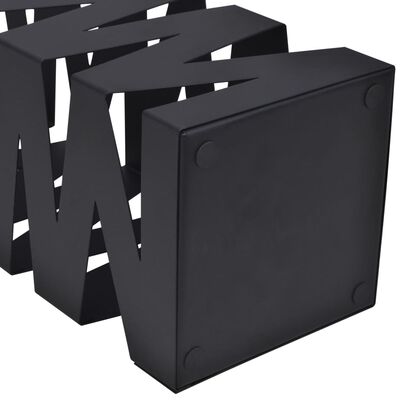 vidaXL Paraplyställ 48,5 cm fyrkantig stål svart