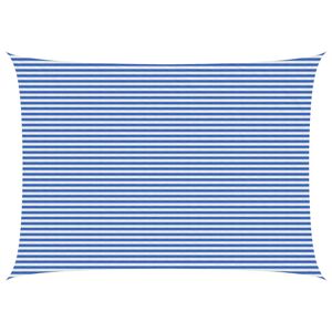 vidaXL Sols&auml;tt segel 5 x 7 m HDPE Rektangul&auml;r Bl&aring; och Vit