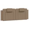 vidaXL Bed "Viana" with Mattress Cappuccino 140x200 cm Faux Leather