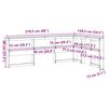 vidaXL Bokhylla s&auml;nggavel L-formad 120 cm massiv furu