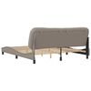 vidaXL Bed Frame without Mattress "Hvar" Taupe 180x200 cm Fabric