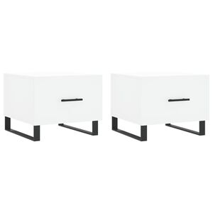 vidaXL Soffbord 2 st vit 50x50x40 cm konstruerat tr&auml;