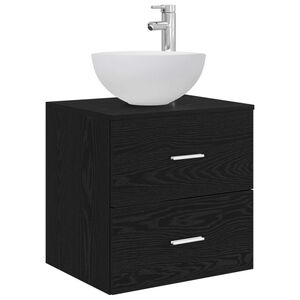 vidaXL V&auml;ggmonterad diskho-vask Svart ek 49,5 x 35 x 63 cm