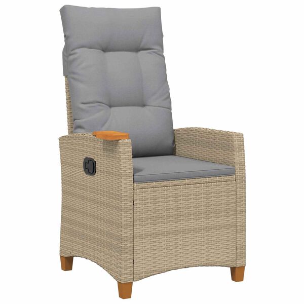 vidaXL F&auml;llstol med tehylla med kudde 62 x 64 x 112 cm konstrotting