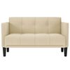vidaXL Loveseat soffa cremef&auml;rgad 111 cm tyg
