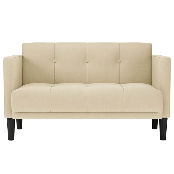 vidaXL Loveseat soffa cremef&auml;rgad 111 cm tyg