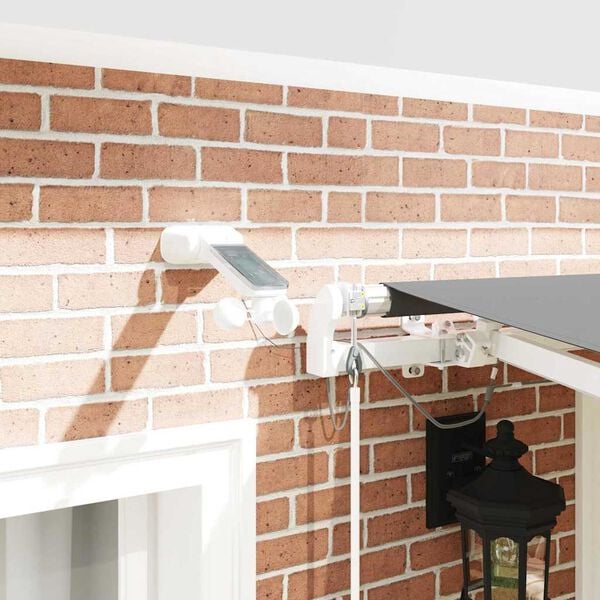 vidaXL Markisram med LED -remsljus Vit 350 x 250 cm Aluminium