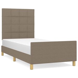 vidaXL S&auml;ngram utan madrass Taupe 80x200cm tyg