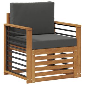 vidaXL Utomhussoffset med kudde Naturf&auml;rg 71 x 63 x 73 cm