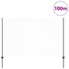 vidaXL St&auml;ngsel med stolpe Gr&aring; 1,5 x 100 m St&aring;l
