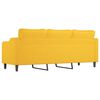 vidaXL 3-sitssoffa ljusgul 210 cm tyg